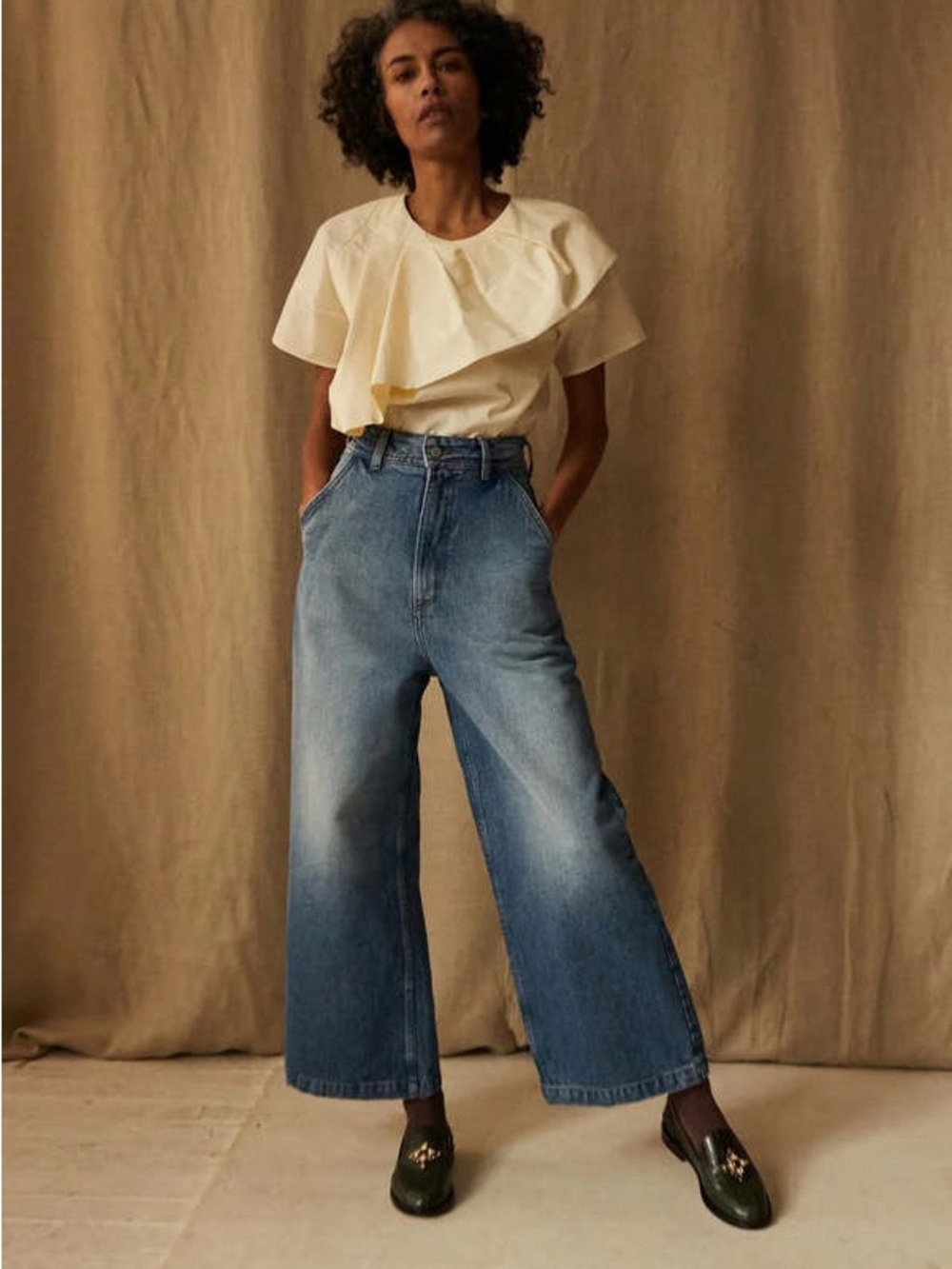 Caron Callahan Andes Pant in Washed 70s Denim women’s size 4 - Picture 1 of 12